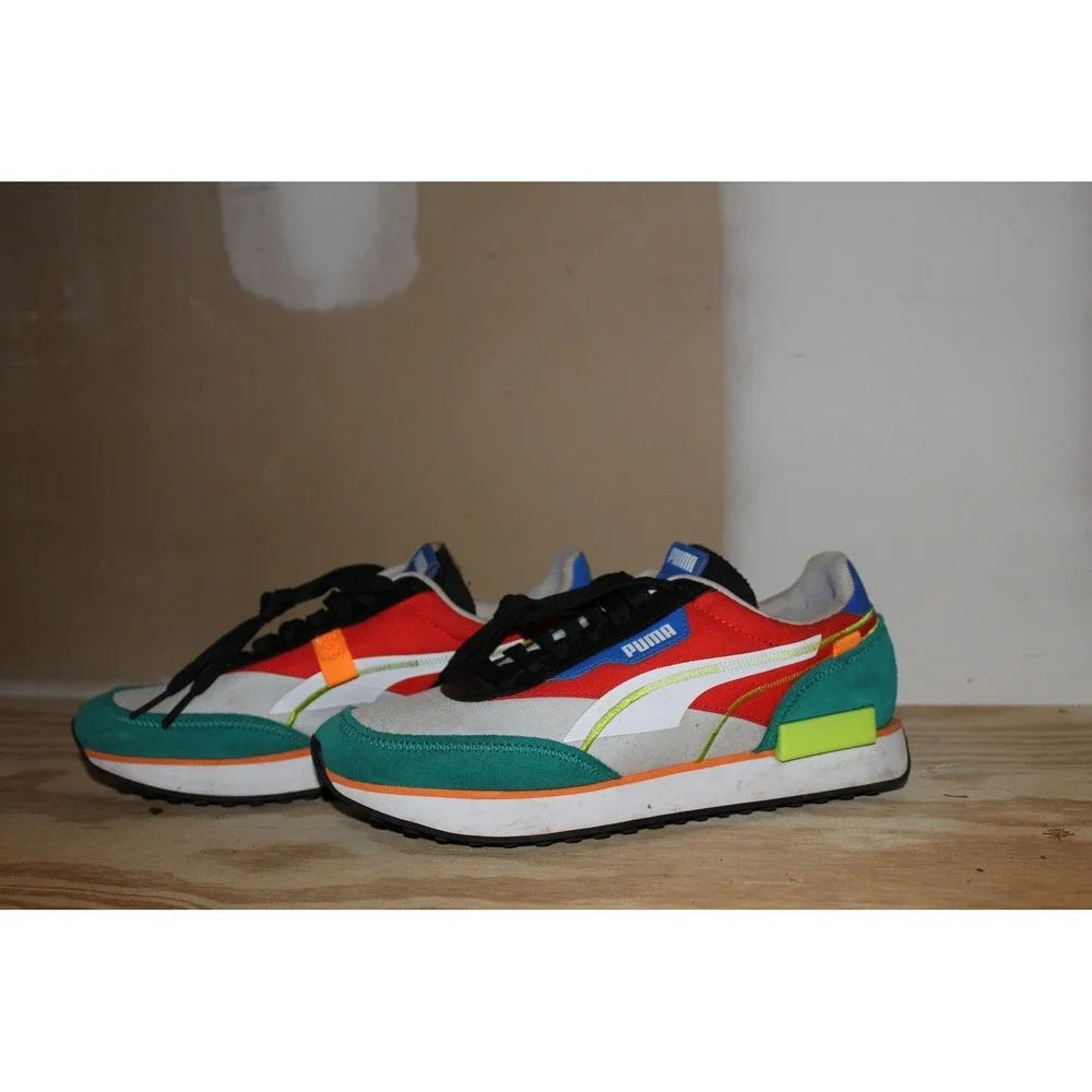 Puma Future Rider Play On Mens Sneakers Multi-Color 381052-12 Size 8.5